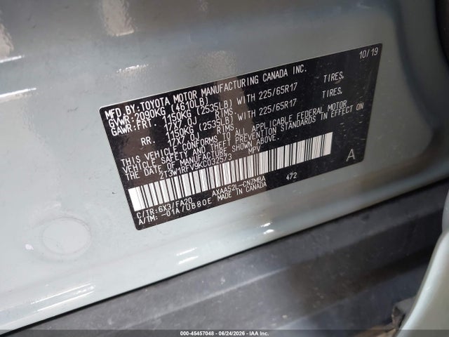 Toyota Rav4 Xle 2019 2T3W1RFV9KC032573 Image 9