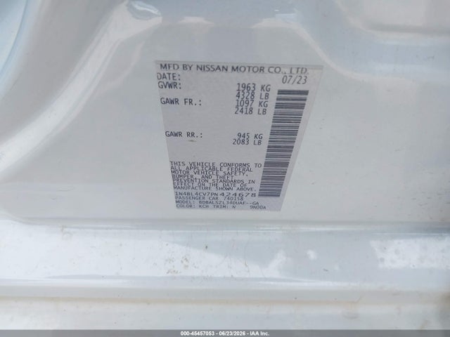 1N4BL4CV7PN424678 Nissan Altima Sr Fwd