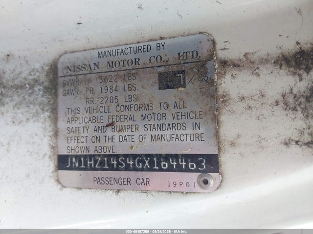 Продаж на аукціоні авто 1986 Nissan 300zx, vin: JN1HZ14S4GX164463, номер лоту: 45457208