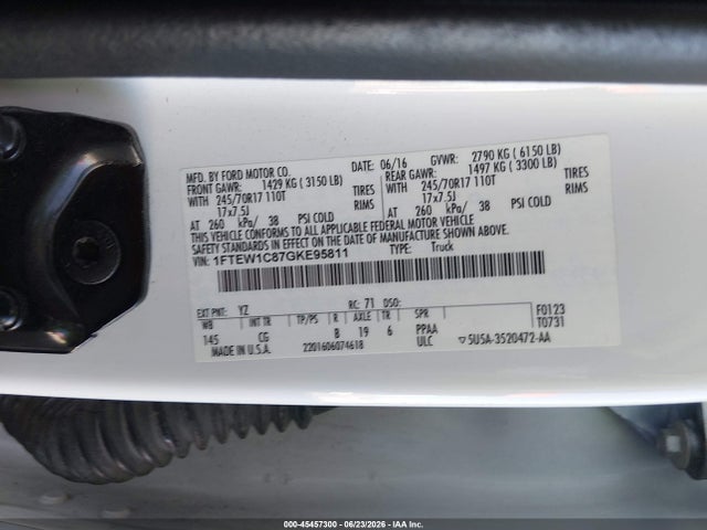 Ford F-150 Xl/xlt 2016 1FTEW1C87GKE95811 Image 9