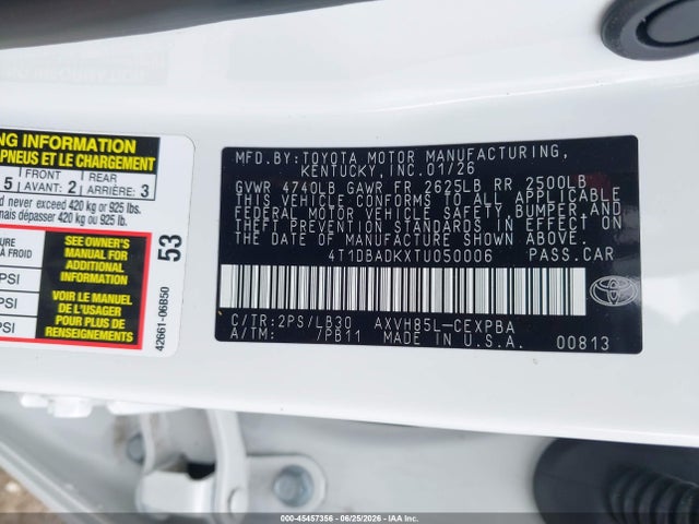 Toyota CAMRY XSE 2026 4T1DBADKXTU050006 Image 9
