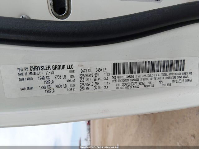 Dodge Journey Sxt 2014 3C4PDCBGXET182301 Image 9