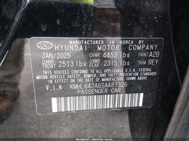 Продаж на аукціоні авто 2025 Hyundai Sonata Sel, vin: KMHL64JA6SA481326, номер лоту: 45457377