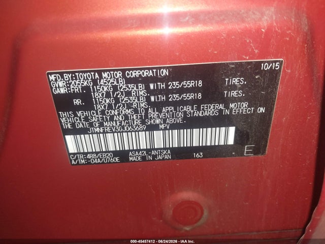 Toyota RAV4 SE 2016 JTMNFREV3GJ063689 Image 9