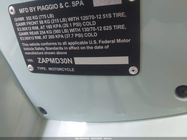 Vespa Gts 310 2026 ZAPMD30N0T5100236 Image 10
