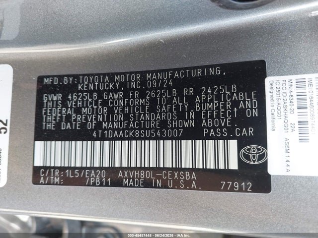 Toyota CAMRY SE 2025 4T1DAACK8SU543007 Image 9