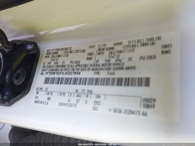 Ford F-150 Xlt 2020 1FTEW1E51LKD27854 Image 9