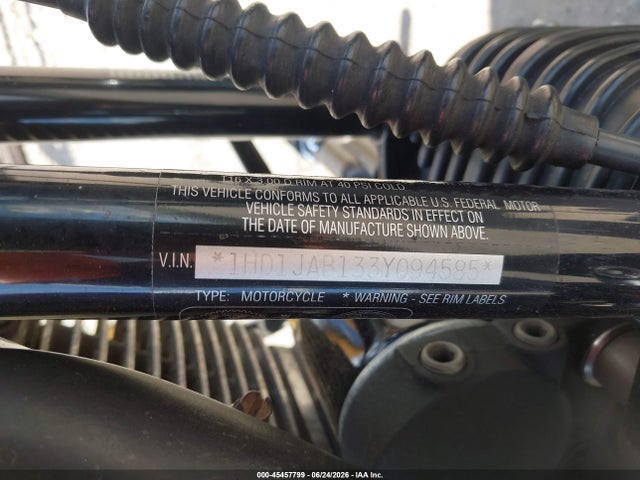 2003 Harley-davidson Fxstbi მანქანა იყიდება აუქციონზე, vin: 1HD1JAB133Y094585, აუქციონის ნომერი: 45457799