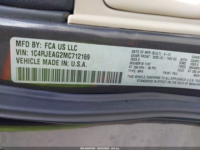 Jeep Grand Cherokee Laredo E 4x2 2021 1C4RJEAG2MC712169 Image 9