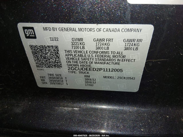 2GCUDEED2P1112005 Chevrolet Silverado 1500 4wd Short Bed Rst