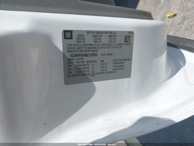 Aukcja sprzedaży 2011 Chevrolet Silverado 1500 Work Truck, vin: 1GCNKPEA4BZ147656, numer aukcji: 45457956
