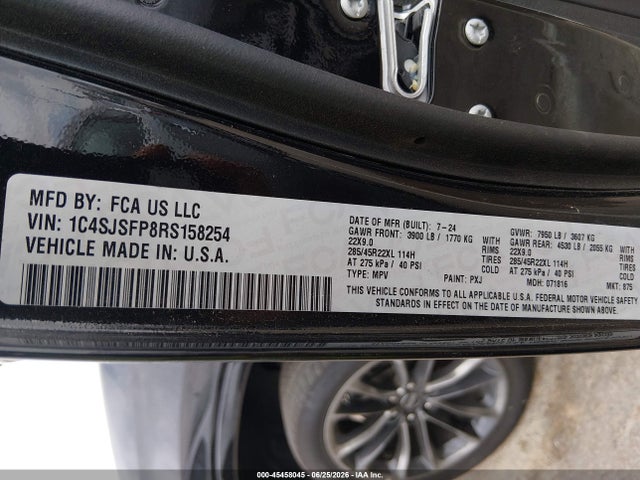 1C4SJSFP8RS158254 Jeep Grand Wagoneer L Series Ii 4x4