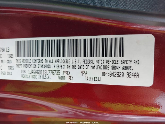Aukcja sprzedaży 2009 Jeep Wrangler Unlimited Rubicon, vin: 1J4GA69119L776735, numer aukcji: 45458081