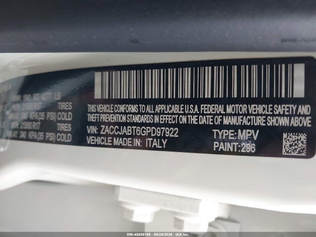 Jeep Renegade Latitude 2016 ZACCJABT6GPD97922 Image 9