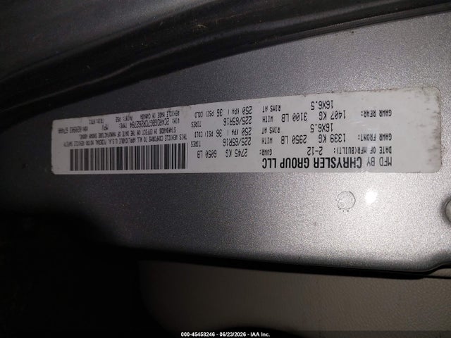 2012 Dodge Grand Caravan Se/avp მანქანა იყიდება აუქციონზე, vin: 2C4RDGBG7CR262784, აუქციონის ნომერი: 45458246
