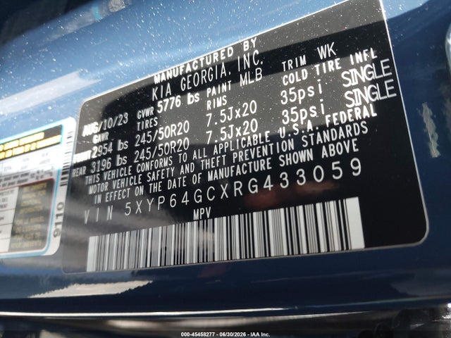 KIA Telluride S 2024 5XYP64GCXRG433059 Image 9