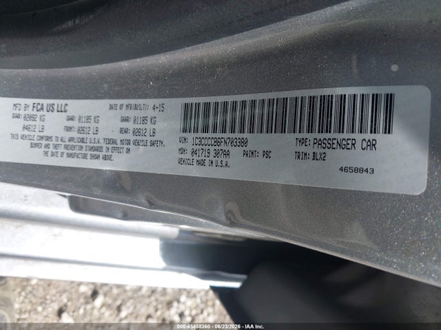 Продаж на аукціоні авто 2015 Chrysler 200 C, vin: 1C3CCCCB6FN703380, номер лоту: 45458360