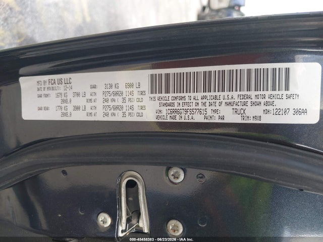 Продаж на аукціоні авто 2015 Ram 1500 Big Horn, vin: 1C6RR6GT9FS577615, номер лоту: 45458383