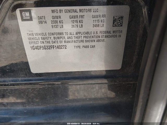 Buick Lacrosse Premium Ii 2015 1G4GF5G32FF140272 Image 9