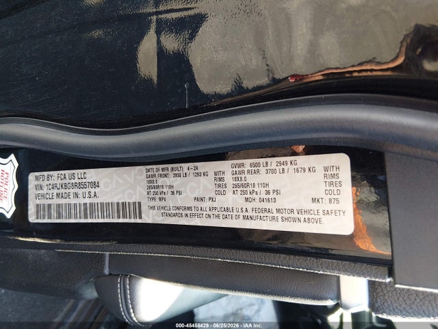 Продажа на аукционе авто 2024 Jeep Grand Cherokee L Limited 4x4, vin: 1C4RJKBG8R8557084, номер лота: 45458429