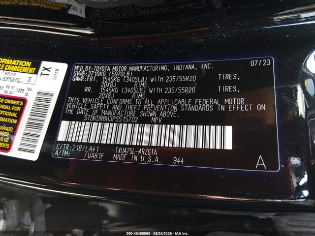 Toyota Highlander Platinum 2023 5TDKDRBH3PS515702 Image 9