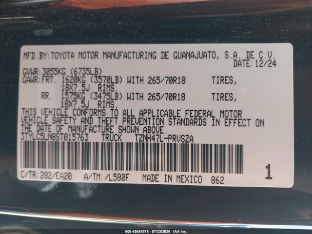 3TYLC5LN8ST015763 Toyota Tacoma Hybrid Trd Off Road