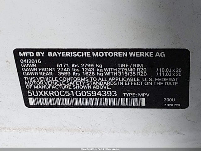 5UXKR0C51G0S94393 BMW X5 Xdrive35i