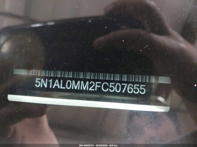 Aukcja sprzedaży 2015 Infiniti Qx60, vin: 5N1AL0MM2FC507655, numer aukcji: 45458723