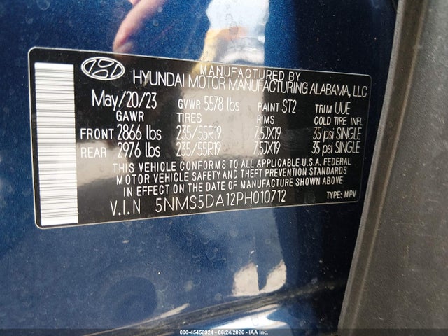 5NMS5DA12PH010712 Hyundai Santa Fe Hybrid Limited
