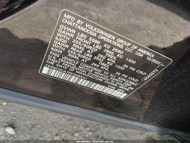 2023 Volkswagen Atlas Cross Sport 2.0t Sel R-line Black მანქანა იყიდება აუქციონზე, vin: 1V2SC2CA7PC208531, აუქციონის ნომერი: 45458931