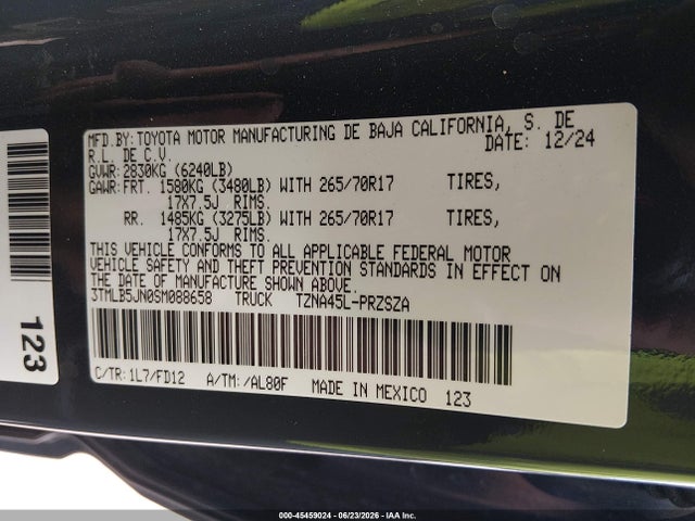 3TMLB5JN0SM088658 Toyota Tacoma Trd Off Road