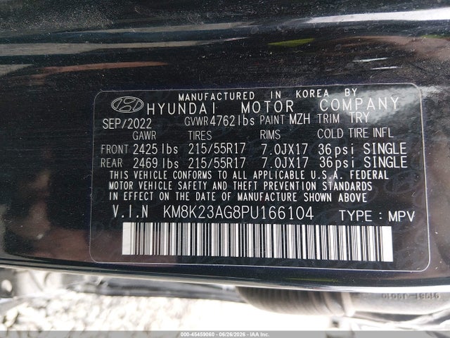 KM8K23AG8PU166104 Hyundai Kona Electric Se