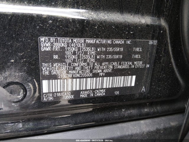 Toyota Rav4 Xle Premium 2022 2T3C1RFV0NC205906 Image 9
