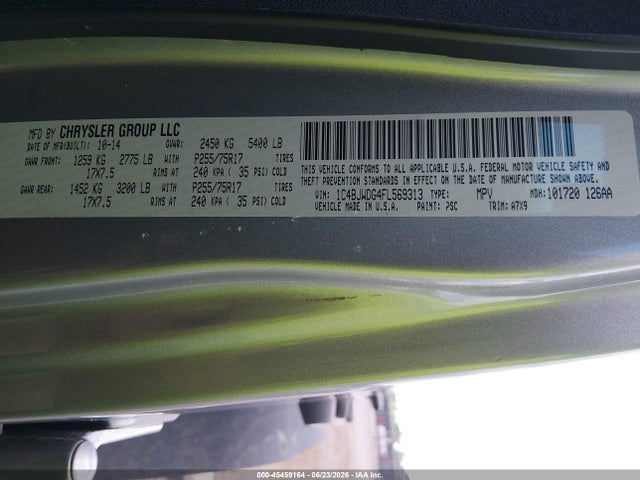 Продаж на аукціоні авто 2015 Jeep Wrangler Unlimited Sport, vin: 1C4BJWDG4FL569313, номер лоту: 45459164
