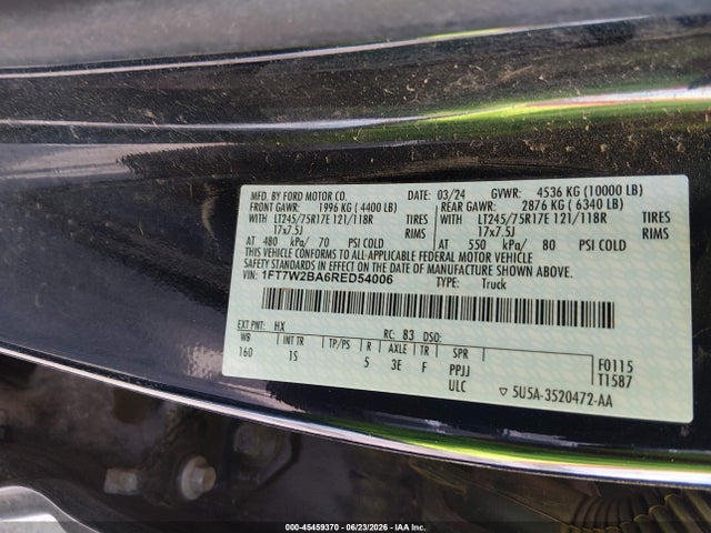 Ford F-250 Xl/xlt 2024 1FT7W2BA6RED54006 Image 9