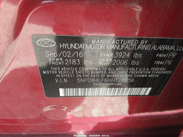 Hyundai ELANTRA SE 2017 5NPD84LF6HH128856 Image 9