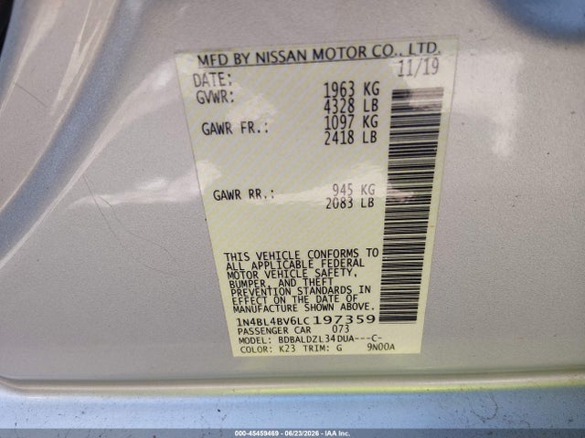 1N4BL4BV6LC197359 Nissan Altima S Fwd