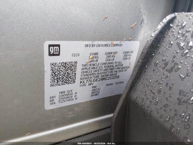 KL77LGE24RC213258 Chevrolet Trax Fwd 1rs