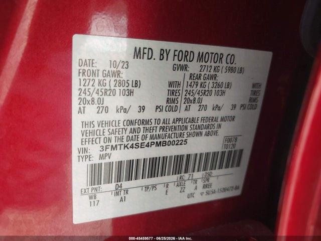 Ford Mustang Mach-e Gt 2023 3FMTK4SE4PMB00225 Image 9