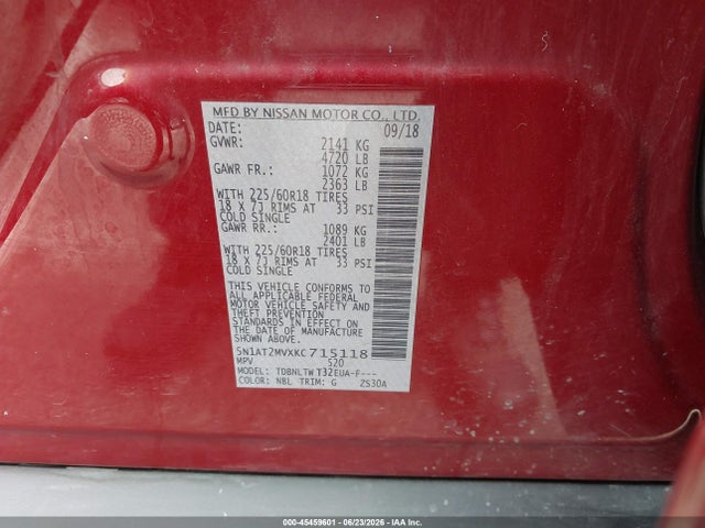 Nissan ROGUE SV 2019 5N1AT2MVXKC715118 Image 9