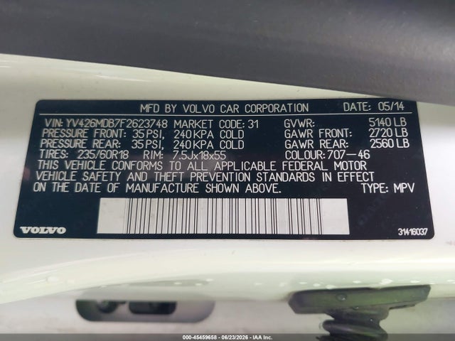 Volvo Xc60 T5 Premier 2015 YV426MDB7F2623748 Image 12