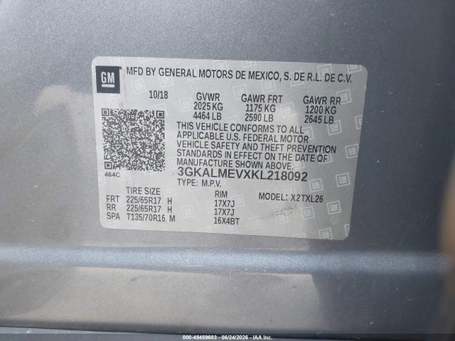 GMC Terrain Sle 2019 3GKALMEVXKL218092 Image 9