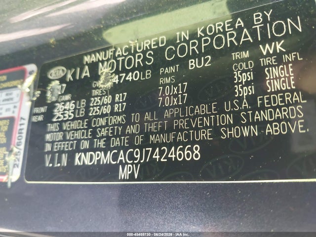 KIA Sportage Lx 2018 KNDPMCAC9J7424668 Image 9