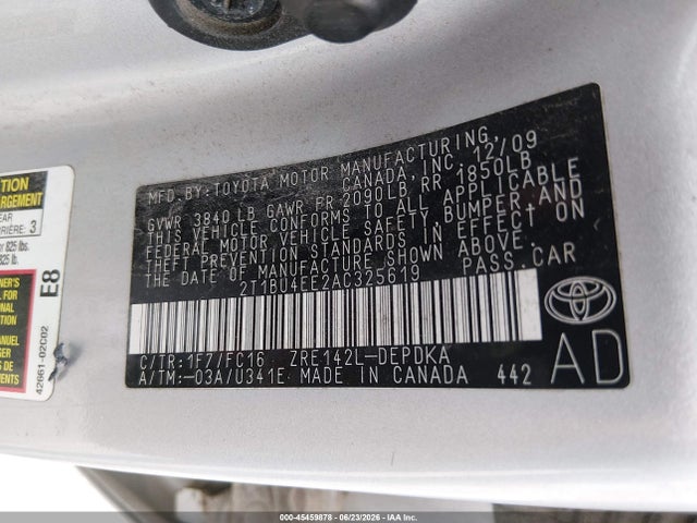 Aukcja sprzedaży 2010 Toyota Corolla Le, vin: 2T1BU4EE2AC325619, numer aukcji: 45459878
