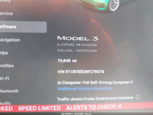 Tesla Model 3 Long Range Dual Motor All-wheel Drive 2022 5YJ3E1EB2NF276879 Image 15
