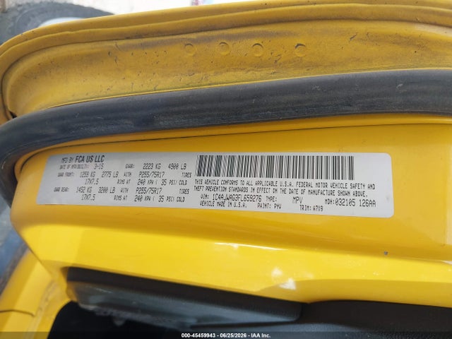 Продажа на аукционе авто 2015 Jeep Wrangler Sport, vin: 1C4AJWAG3FL659276, номер лота: 45459943
