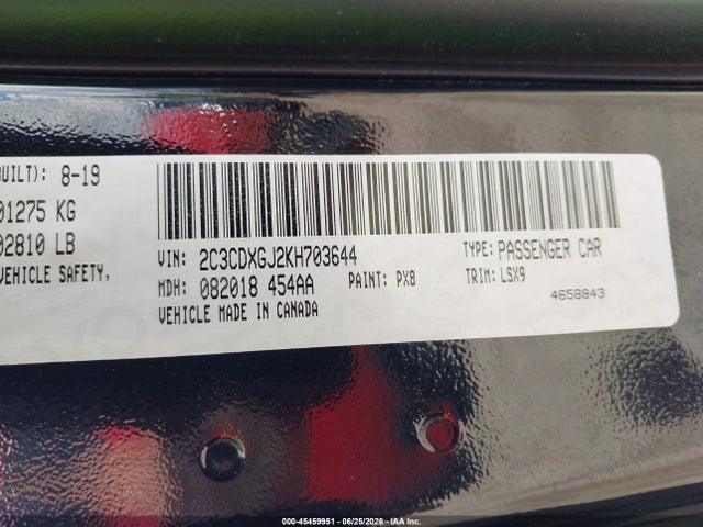 Dodge Charger Scat Pack Rwd 2019 2C3CDXGJ2KH703644 Image 9