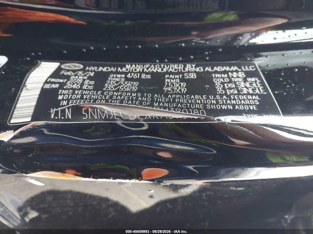 5NMJECDEXRH390180 Hyundai Tucson Limited