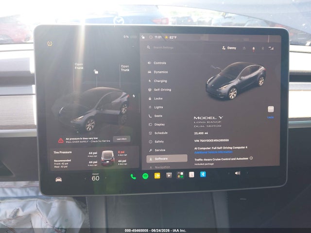 Aukcja sprzedaży 2024 Tesla Model Y Long Range Dual Motor All-wheel Drive, vin: 7SAYGDEE4RA265559, numer aukcji: 45460008