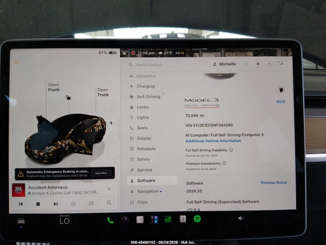 Tesla Model 3 Performance Dual Motor All-wheel Drive 2022 5YJ3E1EC5NF343290 Image 19